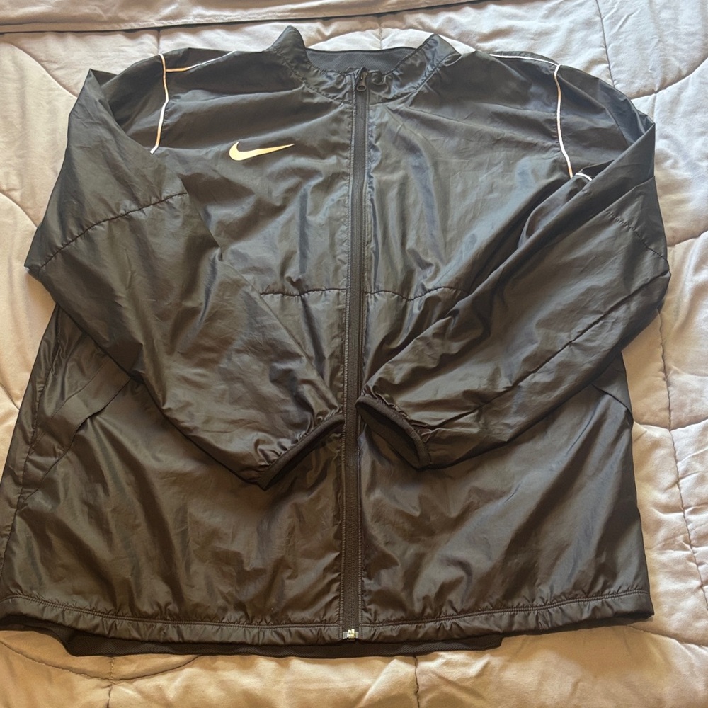 Nike Black Windbreaker with White Swoosh